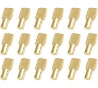 Clockjuan Lot de 40 épingles d'étagère dorées en métal en forme de cuillère pour armoires, bibliothèques (5 mm)