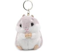 Clockjuan Porte-clés hamster en peluche avec pendentif pour sac à main, accessoire de sac à dos, accessoires cadeaux, mixte, 1