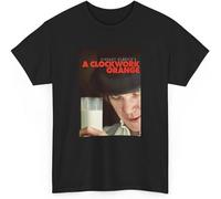 Clockwork Orange Movie Poster Tee Cult Classic Movie Shirt Milk T-Shirt(Small)
