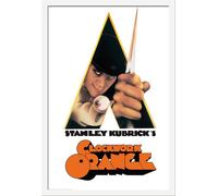 Clockwork Orange - Poster - Logo + cadre amovible, Shinsuke® Maxi MDF blanc, vitre acrylique