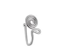 ClodeEU Anneau de nez pour femmes et hommes, punk, sans perçage, faux anneaux de nez, faux piercings réglables avec clip pour femmes, hommes, cadeaux pour maman et maman, taille unique, Or blanc