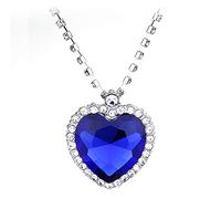 ClodeEU Collier pour petite amie - En forme de cœur creux - Pêche - Collier pour couple - Cadeau de Saint-Valentin - Bijoux tendance pour femme, taille unique, Métal, Cristal