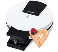 Cloer 120 Gaufrier pour gaufres au format XXL, taille de gaufre 19,5 cm, 1200 watts, lumière de cuisson, métal, blanc