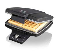 Cloer 1440 Gaufrier de Bruxelles pour gaufres belges traditionnelles, 930 W, lumière de cuisson, Revêtement antiadhérent, noir
