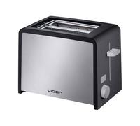 Cloer Grille-pain 3210 – 2 tranches, support petits pains, 825 W, noir/acier inoxydable