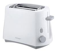Cloer Grille-pain 331 – 2 tranches, 825 W, tiroir à miettes, support pour petits pains – blanc