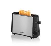 Cloer 3890 Mini-grille-pain pour 1 tranche de toast, Touche Décongélation, Tiroir à miette, Élevateur de tranches de pain, 600 W, Boîtier métallique thermo-isolant finition mate