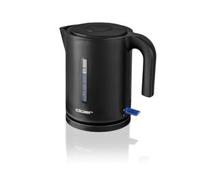Cloer 4120 Bouilloire Elèctronique, grand indicateur de niveau d'eau, Protection contre la surchauffe et la marche à vide , 1.2 litres , 2200 W, noir