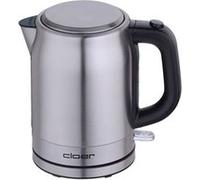 Cloer Bouilloire électronique 4519 – Inox mat, 1 L, 2200 W, socle 360°, indicateur du niveau d'eau