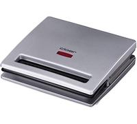 Cloer 6219 Appareil à Croque-Monsieur, 900 W pour 2 toasts divisés en diagonale, Message optique de fin de Cuisson, Argenté
