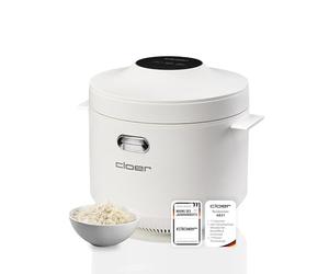 Cloer 6831 Cuiseur à riz 1 L avec panier vapeur & cuve intérieure compatible lave-vaisselle, technologie de cuisson en 7 phases, fonction maintien au chaud jusqu’à 24 h, signal sonore, 350 W
