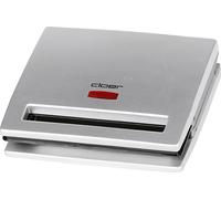 Cloer 6219 Appareil à Croque-Monsieur, 900 W pour 2 toasts divisés en diagonale, Message optique de fin de Cuisson, Argenté