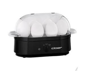 Cloer Eierkocher 6er mit Edelstahl-Heizplatte und Pochierschalen