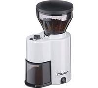Cloer moulin à café électrique avec broyeur conique pour 2?12 tasses et 300 g grains de café, 150 w, mouture réglable weiß G