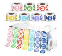 CloFor ing InvenFor Tory Distributeur de rouleaux en acrylique SFor avec 7 tailles et 3500 étiquettes en vinyle pour étiquetage pour T-shirt, gants, HaFor, et PanFor