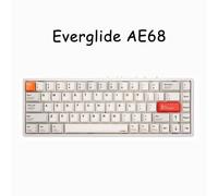 Cloglide-Clavier de jeu mécanique,Ae68,interrupteur magnétique,8k Rt,filaire,Abs,sans peur,contrat,Valorant,cadeau - Type white caps-clear white body