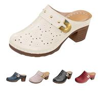 Clogs et Pantoufles pour Femme avec Talon, Chaussures Fermées à l'Avant Ouvertes à l'Arrière, Sandales d'Été pour Femme avec Talon Bloc, Sabots Respirants, Bottines Confortables, Pantoufles Boho, Clog