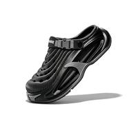 Clogs for Men, Mens EVA Summer Beach Shoes with Hollow Thick Sole, Non-Slip Quick-Dry Outdoor Garden Sandals (Black,43)