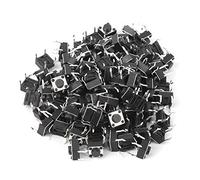 Cloimei 100 pièces MINI MICRO TACTILE bouton-poussoir interrupteur auto-réinitialisation mécanisme de haute précision pour carte de circuit électronique projets de bricolage en pla