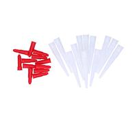 Cloimei 12 pièces buses de calfeutrage en ABS embouts de remplacement avec capuchons kit d'applicateur de colle de mastic pour cuisine salle de bains fenêtre porte joint de remplis