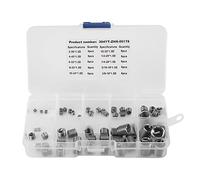 Cloimei 304 Stainless Steel Wire Thread Insert Repair Kit 60pcs Assortment Screw Sleeve Set for Threads Restoration in Soft Metals and Plastics