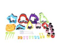 Cloimei 31 pièces ensemble de -sandwich et de scellage en acier inoxydable Kit de fabrication de sandwich bricolage avec ours fruits légumes pour le déjeuner fête artisanat alimen