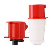 Cloimei 32A 3 Phase Industrial Plug Socket IP44 Heavy Duty Electrical Connector for Industrial Use Power Plant ABS Brass Construction