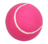 Cloimei Balle de Tennis Gonflable Jumbo de 8 Pouces, Noyau en Caoutchouc, Feutre en Peluche, Balle de Tennis de Grande Taille pour Chiens, entraînement Sportif, autographes (Rose)