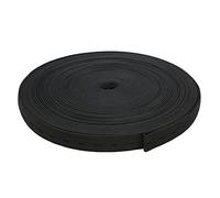 Cloimei Bande élastique de 2 cm de large, bobine de tricot, bande de perruque en polyester durable et hautement extensible pour la couture de vêtements, de pantalons, de ceintures, (Noire)