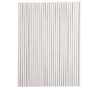 Cloimei Bâtonnets de sucettes en papier, bâtonnets de bonbons pour bricolage, cuisson de gâteaux au chocolat, décoration sûre, Non multipack, 15/30/50 pièces (30 blanc moyen longueur 150mm)