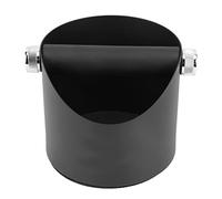 Cloimei Boîte à café de qualité supérieure, robuste, antidérapante, silencieuse, avec grande ouverture biseautée, pour machines à expresso, café à domicile, restaurant, acier inoxy (Noire)