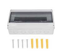 Cloimei Boîte de distribution à 18 voies, boîtier de disjoncteur en plastique ABS avec couvercle transparent pour protection électrique intérieure et extérieure, usage domestique e