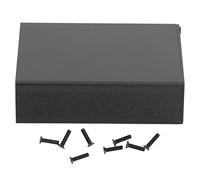 Cloimei Boîtier de jonction électrique en alliage d'aluminium 24 x 64 x 80 mm, noir mat, étanche avec dissipation thermique, pour circuit imprimé, amplificateur de puissance et équ