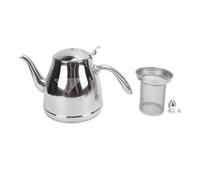 Cloimei Bouilloire à thé à col de cygne en acier inoxydable avec filtre, grande capacité de 1,5 L, cafetière résistante à la chaleur pour la cuisine à domicile, usage familial, mat