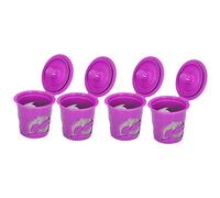 Cloimei Capsules de café réutilisables rechargeables 100ML, ensemble de 4 pièces, matériau PP de qualité supérieure, filtre en acier inoxydable pour machines, dosettes de café écon
