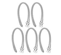 Cloimei Chaînes gourmettes en métal antirouille, Durable, fourniture de fabrication de bijoux pour colliers et bracelets, chaîne en fer de 1.2m, paquet de 5 (Argent)