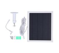 Cloimei Chargeur de panneau solaire 6 W pour caméra, montage réglable à 360 degrés, étanche IP66, panneau solaire 5 V pour caméras de sécurité extérieures (CSP6W-T-W)