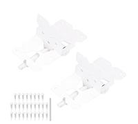 Cloimei Charnière de portail de jardin en acier au carbone blanc, résistante à la rouille, accessoire de quincaillerie extérieure pour portails et portes de jardin en bois.