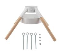 Cloimei Christmas Tree Stand Heavy Duty Iron Base with Wooden Sticks Tabletop Tree Holder for Home Office Holiday Decorations Winter Party Festive Decor