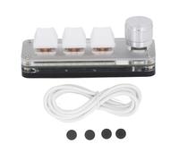 Cloimei Clavier de Jeu mécanique à 3 Touches, rétroéclairage RVB, Mini Clavier programmable, Interrupteur Rouge, USB C Filaire, pour PC de Jeu, Bureau, contrôle Industriel, ABS, AC