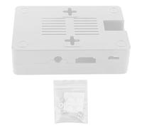Cloimei Coque de Protection en ABS pour RPi 3B 3B+, boîtier d'ordinateur Rigide et Durable, Protection Transparente avec Ventilateur de Refroidissement, Trous de Suspension Murale (Blanche)