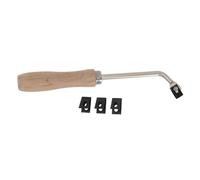 Cloimei Couteau à rainurer professionnel pour le soudage de sols PVC, manche robuste en bois de hêtre, 3 lames remplaçables, outil de rainurage en acier inoxydable.