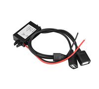 Cloimei DC DC 12 V à 5 V 3 A Double USB convertisseur abaisseur Module d'alimentation régulateur de Tension Haute efficacité avec étui pour Voiture Audio GPS MP3 MP4 appareils élec