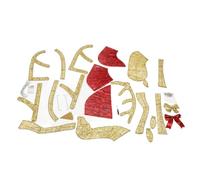 Cloimei Décorations de Noël Lumineuses en Forme de traîneau de Rennes pour extérieur et intérieur - Décoration de Vacances dorée Scintillante - Décorations de Noël pour la Maison,