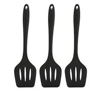 Cloimei Ensemble de 3 spatules en silicone, retourneur à fente, ustensile de cuisine antiadhésif, sans danger pour la chaleur, outil de cuisson pour crêpes, omelettes, hamburgers,