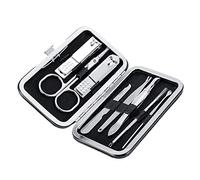 Cloimei Ensemble de 8 -ongles en acier inoxydable, lames tranchantes professionnelles, kit de de ciseaux à ongles durables pour hommes et femmes, essentiels de toilettage à domici (Noire)