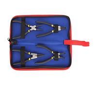 Cloimei Ensemble de pinces à bijoux professionnelles, nez rond, aiguille, pince à nez incurvé pour la fabrication et la réparation de bijoux, acier #45, 4 pièces avec sac de rangem