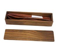 Cloimei Ensemble de vaisselle en bois 3 pièces Kit de couverts portables réutilisables avec cuillère fourchette baguettes pour camping pique-nique voyage ustensiles de cuisine bois