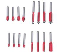 Cloimei Ensemble d'embouts de routeur 16 pièces, outils professionnels pour le travail du bois, Kit d'embouts de routeur en acier au carbone de haute précision pour Machine à grave