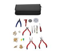 Cloimei Ensemble d'outils professionnels de fabrication de bijoux, kit de sertissage de pinces artisanales avec plus de 40 accessoires pour les créateurs de bijoux débutants et ava